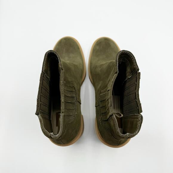 Dolce Vita Caster H2O Waterproof Boots Olive Green Suede Lug Sole Size 8.5 - Picture 7 of 9